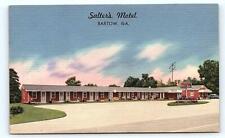 BARTOW, GA Georgia ~ SALTER'S MOTEL c1950s Roadside Linen Postcard picture