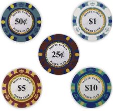 Micro Stakes Cash Game Monte Carlo Poker Chip Set Bulk - Ideal $0.25/$.50 Blinds picture
