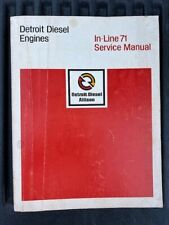 Vintage Rare Detroit Diesel Engines In- Line V-71 Service Manual Large Book picture