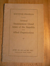 1927 Souvenir Program, Annual GAR Encampment, Syracuse NY picture