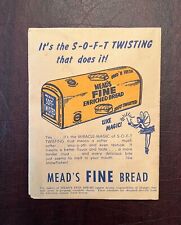 Mead’s Fine Bread 1950’s Advertisement & OK KVOO-KGEO-KOTV TV Program Guide  picture