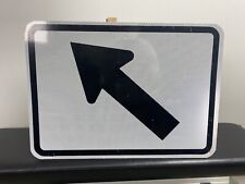 Authentic DOT NOS Traffic Road Highway Sign Black 45 Arrow Left 21