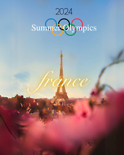 Eiffel Tower 2024 Summer Olympics – Holographic 11x14 Matted Frame picture