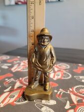 Windcurrent Peterson Brass Boat Captain Fisherman Figure Paper Weight Statue  picture