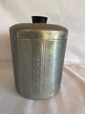 Vintage Aluminum Sugar Canister with Lid - 8 “Tall x 5.5 Diameter picture