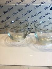 Set 2 RETIRED Princess House Heritage Crystal #580 XL Cappuccino Mugs, Preowned  picture