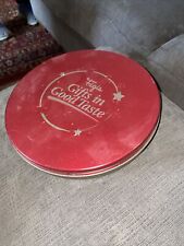 Vintage Figis Gifts in Good Taste Red With Stars Collector Tin picture