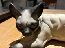 Vintage Kitsch Ceramic Siamese Cat Wall Climbing Hanging MCM  9” picture