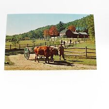 Pliny Freeman Farmhouse Old Sturbridge Village Oxen Postcard VTG UNP Koppel picture