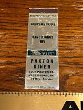Vintage Harrisburg PA Advertising Matchbook Paxton DINER  picture