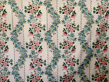 1971 Jonelle ‘Priscilla’ Pink, Sky Blue, Gold & Green Floral Cotton Fabric X 1 M picture