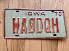 1970 Iowa Amateur Radio License Plate picture