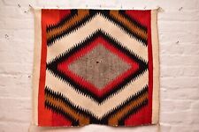 Antique Navajo Rug Textile Native American Indian Eye Dazzler 30x27 Weaving VTG picture