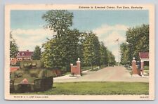 Postcard Entrance To Armored Center Fort Knox Kentucky picture