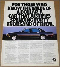 1985 BMW 735i Print Ad Car Automobile Auto Advertisement Vintage 735i is picture