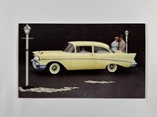 Original 1957 Postcard Chevrolet Two-Ten Delray Club Coupe in Colonial Cream picture