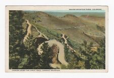 Looking Down The Lariat Trail Lookout Mountain Denver Colorado WB Postcard picture