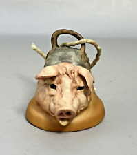 LOWELL DAVIS Scotland Wilbur PIG Bell Ornament VTG Schmid Border Fine Arts 1.8