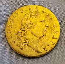 1788 English Coin King George III Vintage Old Milled Royal Gold Lustre Antique picture