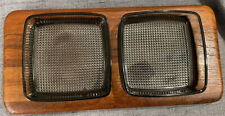 Serviteur Digsmed Denmark 1964 Teak Tray And Smoke Glass Dishes Rare Vintage picture
