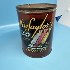 Vintage Miss Saylor's Coffee-ets Unusual Candies Tin From Alameda California picture