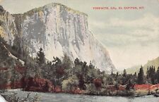 Yosemite Park Valley CA California El Capitan Meadow DAMAGE Vtg Postcard B31 picture