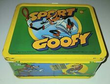 Vintage Sport Goofy Metal Lunchbox, Walt Disney Aladdin Nice Lithograph NO THERM picture