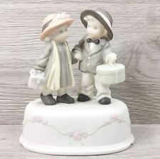 Enesco Kim Anderson Music Box Couple Shopping Figurine Lullaby 1997 Collectible picture