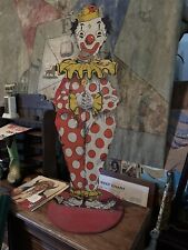 Vintage 1950s LARGE Circus Clown Statue Bozo Oddity Sign Spooky picture