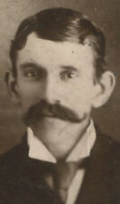 DASTARDLY LOOKING MAN WITH MUSTACHE. CABINET CARD. JOHNSTOWN, PA.  picture