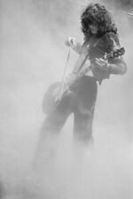 Led Zeppelin Jimmy Page  with Violin Bow Re-Print 4x6 picture
