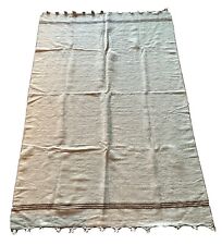VINTAGE  NEW / NEVER USED  Peruvian Alpaca Wool — Reversible Blanket w/Tassels picture