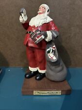 NORMAN ROCKWELL SANTA CLAUS HOLDING A BAG OF TOYS Christmas FIGURINE picture