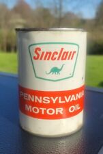 Vintage SINCLAIR Dino Pennsylvania Motor Oil Metal One Quart Can Empty New York  picture