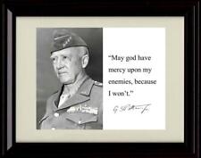 16x20 Framed George Patton Quote - Mercy on My Enemies picture