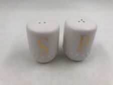Ceramic 3in White Salt & Pepper Shakers CC02B13027 picture