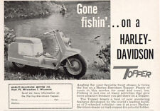 1960 Harley Davdison Topper: Gone Fishin Vintage Print Ad picture
