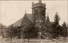 Blooming Prairie Minnesota MN Lutheran Church RPPC 1923 to Meriden Postcard V13 picture