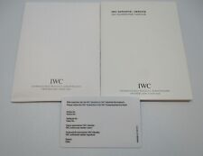 IWC Watch & Chronograph Guarantee/Service Book Open Blank Card Micro Fiber Cloth picture