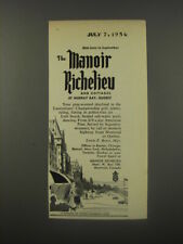 1956 The Manoir Richelieu Resort Advertisement picture