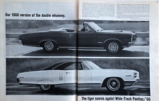 Vintage 1966 Pontiac GTO original collectible black and white ad A007 picture