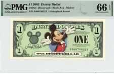 2003 $1 Disney Dollar Mickey Disneyland Resort PMG 66 EPQ (DIS83) picture
