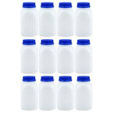 8oz Plastic Milk Bottles 12pk; HDPE Bottles for Milk, Juice, Juicing picture