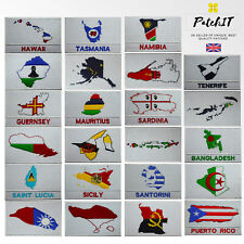 Country Flag Maps Island Map Flag Patch to Iron/Sew on, Embroidered Cloth Patch picture