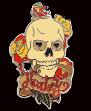 HARLEY DAVIDSON Tattoo Skull with Flowers Biker PIN picture