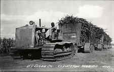 Clewiston Florida FL Sugar Co Tractor LL Cook Real Photo Vintage Postcard picture