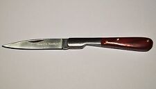 New Hunter Toothpick Pocket Knife Folding Blade Red Wood Handle Stainless Steel picture