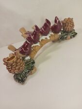 Beautiful Rare TII Collections 4 Cardinals on Branch w Pine Cones Candle Holder picture