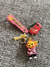Pikachu Hoodie (Pink) Pokemon Keychain Keyring Pendant Bag Pom Charm  picture