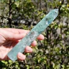 7in 267g Green Watermelon Fluorite Crystal Tower, Rainbow Filled Transparent Flu picture